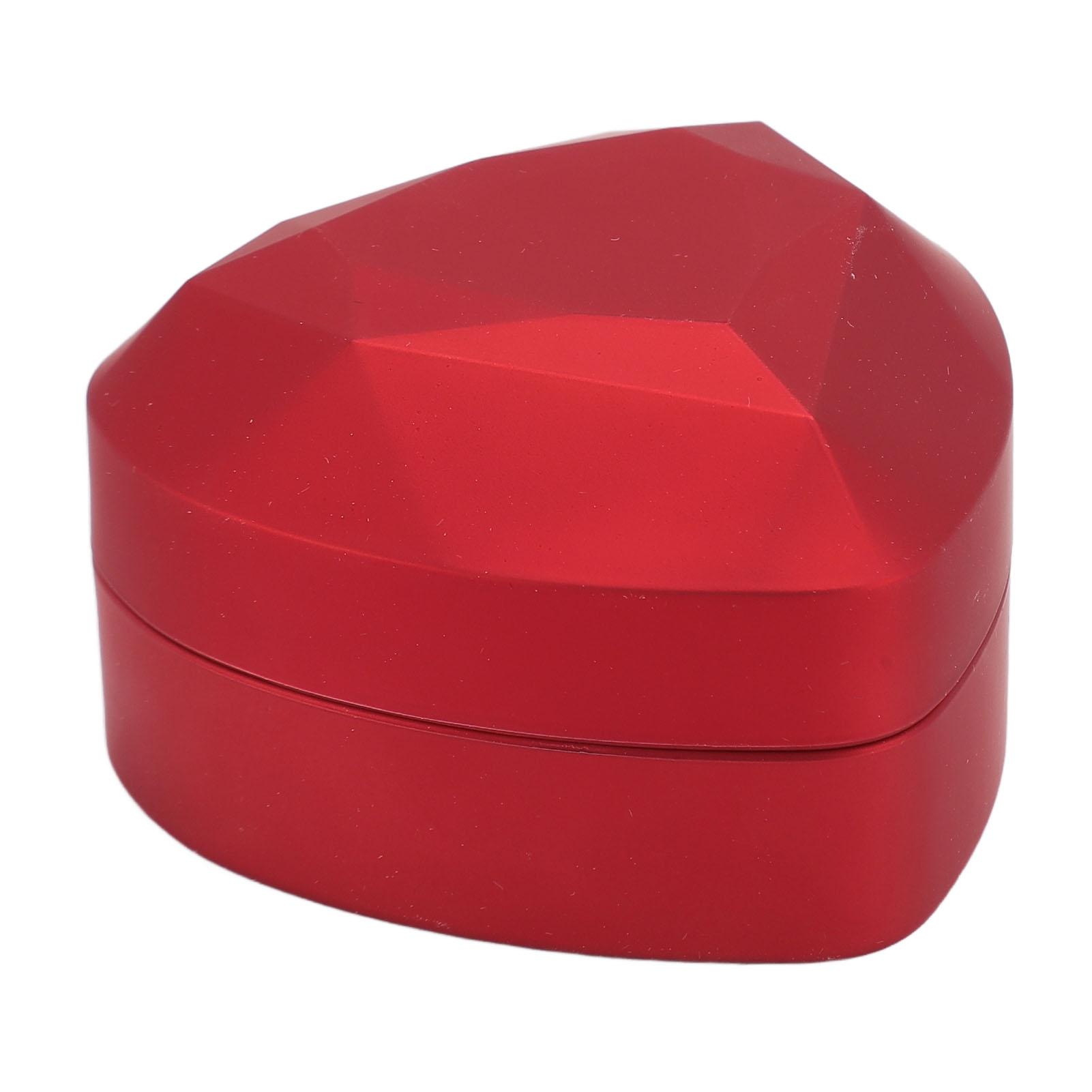 

LED Light Pendant Necklace Box Large Capacity Soft Lining Hrt Shaped LED Pendant Box Jewelry Gift Box for Valentine s Day Anniversary Wedding
