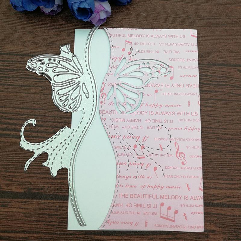 Flying Butterfly Border Borderline Edge Metal Cutting Dies Stencils Card Making Decorative Embossing