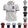 Men's Loose Fit Breathable Polo Shirt Short Sleeve Button Down Collar Casual Lightweight Tee for Outdoor Sports and Daily Wear