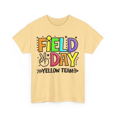 Field Day Yellow Team T Shirt, Field Day Games Teachers Students Funny T Shirt