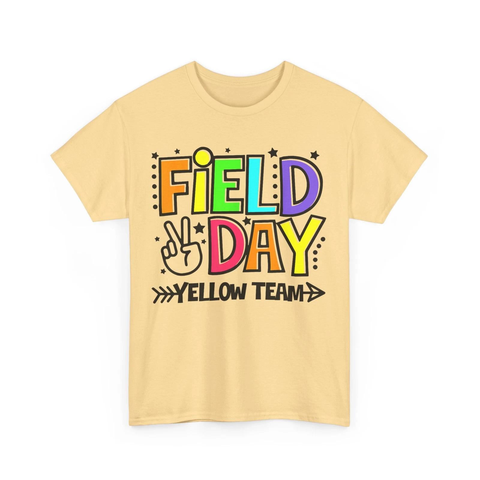 Field Day Yellow Team T shirt, Field Day Games Teachers Students Funny T shirt 4XL