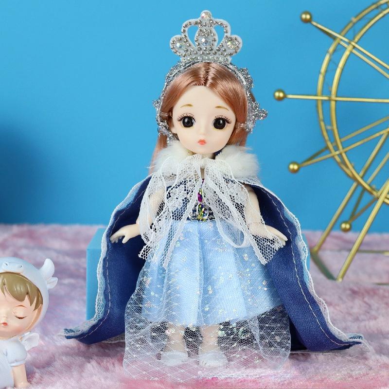 17CM mini pohyblivá 13kloubová panenka Dívčí hračka 3D Big Eyes BJD Princess Kompletní oblečení Kolekce šatů Dětská panenka Dárek