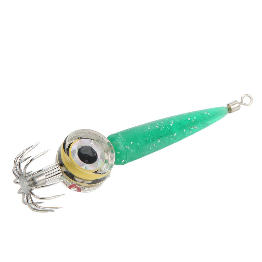 Światło Przynęty Wędkarskiej Haczyk Niskie Zużycie Energii LED Świecący Haczyk Wędkarski do Wędkarstwa MorskiegoZielony