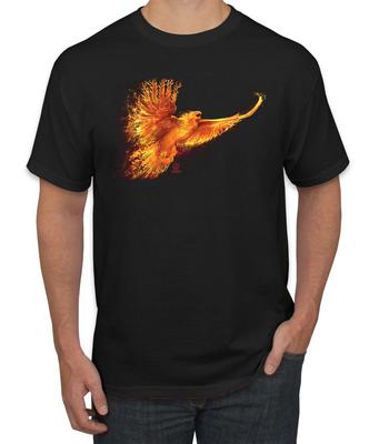 Mythischer feuriger Phönix Popkultur Herren Grafik T-Shirt