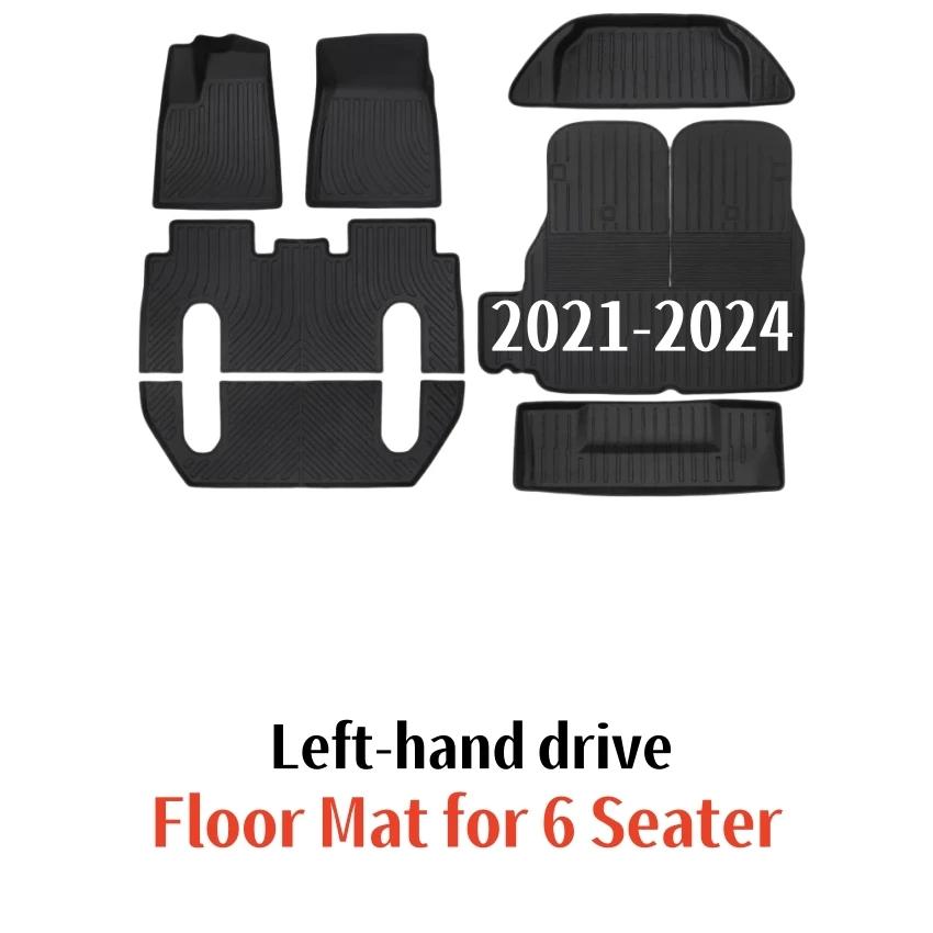 For Tesla Model X Floor Mat 2025 2025 2025 2025 Model X 3D All Weather Full Set Floor Liner Interior Accessories Left Hand Drive