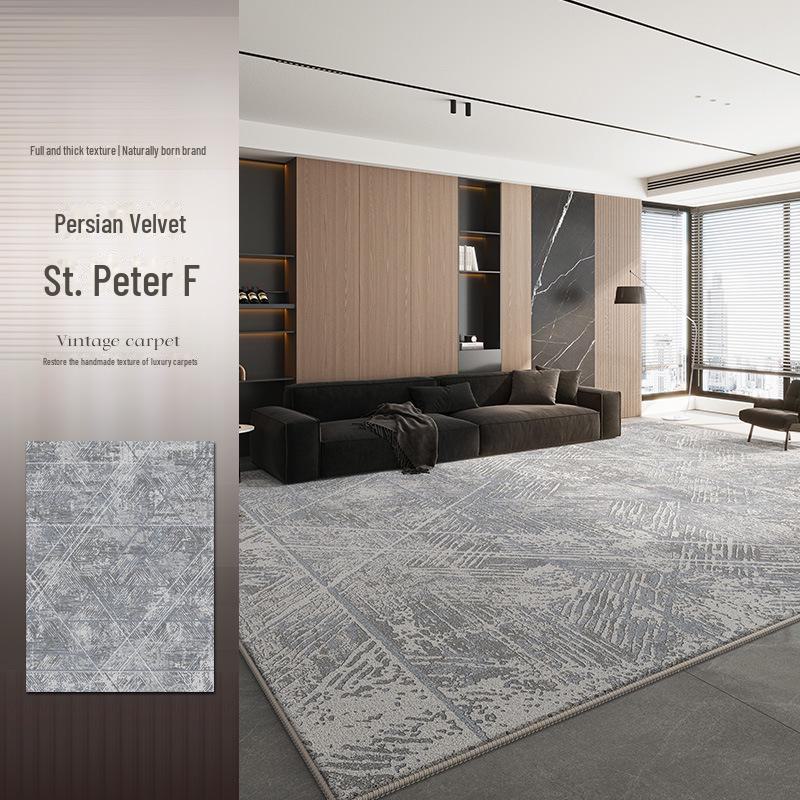2025 Luxury Gray Wash-Free Carpet: Minimalist, Wipeable Sofa & Bedroom Mat