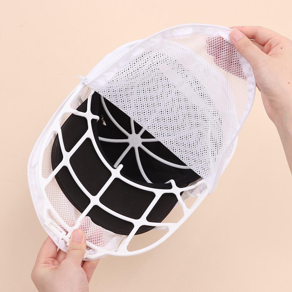 1/2Pcs Protector Holder Baseball Cap Washing Cage Baseball Hat Washer Dishwasher Hat Washing Cage Holder Frame Polyester