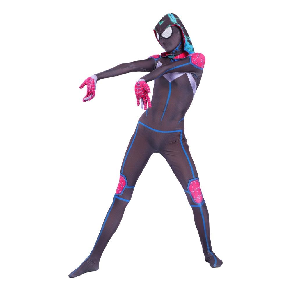 Women's Classic Spider-Man Zentai Cosplay Costume – Form-Fitting Full-Body Jumpsuit with Mask, Halloween & Stage Performance less
