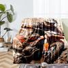 Off-road Motorcycles Theme Printed Blanket - Perfect for Couch, Bed, Travel & Outdoor Use | Machine Washable, Cozy & Durable.
