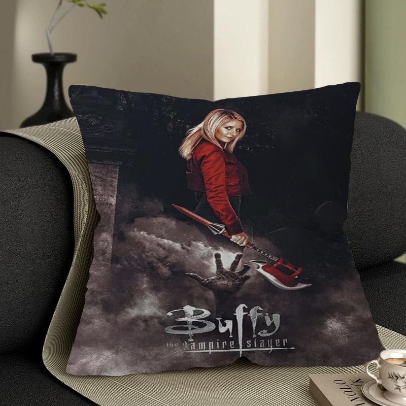 Buffy TV Series The Vampire Slayer Maple Design Cushion Cover Happy Autumn Harvest Decor Holiday Decorati Pillow Cover