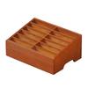 Compact Solid Wood Cell Phone Organizer Storage Box with 12 Compartments for Centralized Management