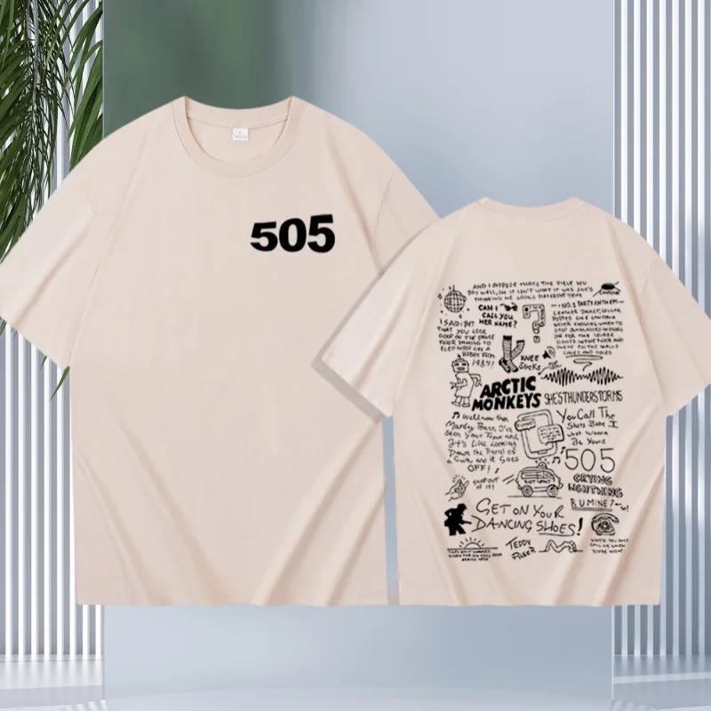 New Cotton 505 Shirt Arctic Monkey Music Shirt Arctic Monkey Merch Gift Arctic Monkey Fans Round Neck Short Sleeve Shirt