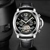 Forsining Top Automatic Men's Watch Mechanical Watch Tourbillon Men Sport Luminous Clock Male Leather Retro Wristwatch