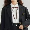 Coffee Brown Necktie Fashion School Uniform Bow Tie Solid Color Necktie for Women's Shirts