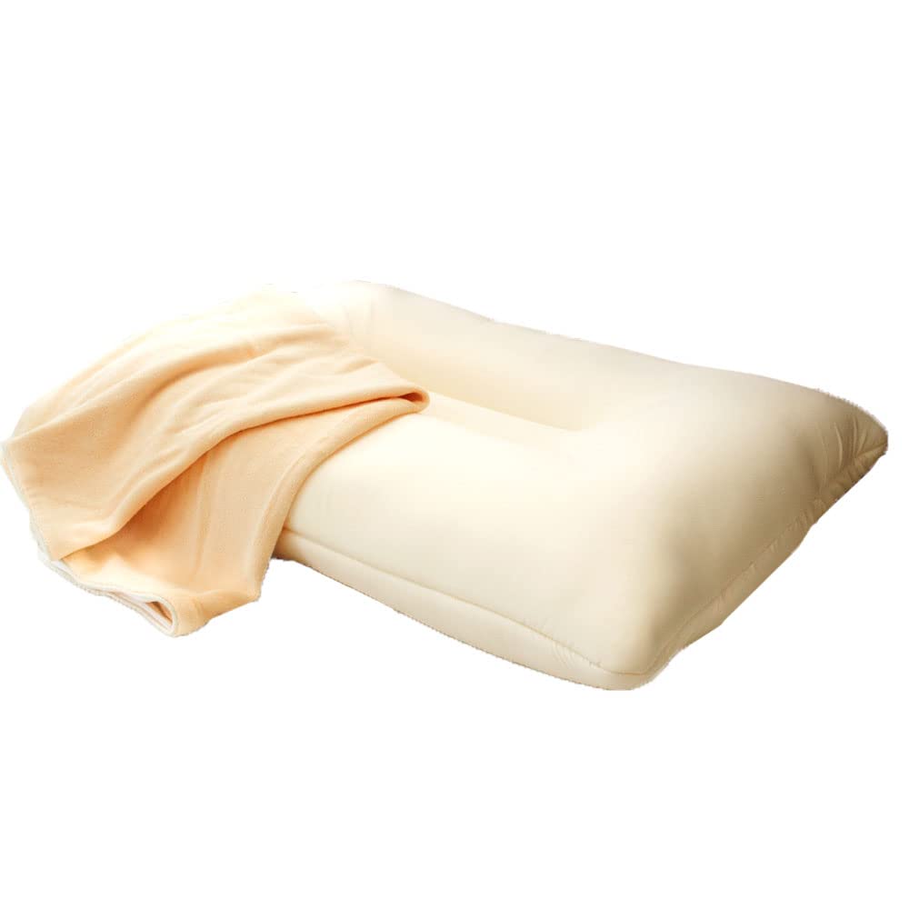 Microbead and Memory Foam Pillow with Dedicated Cover, 43 x 63cm, Washable, Perfect for Tossing and Turning, Side Sleeping, Microbeads, Memory Foam,