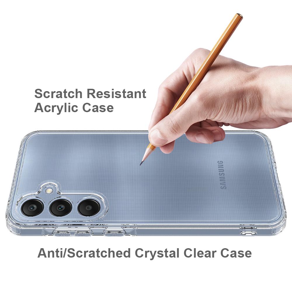 For Samsung Galaxy A35 5G Clear Phone Cover Acrylic+TPU Case Anti-scratch