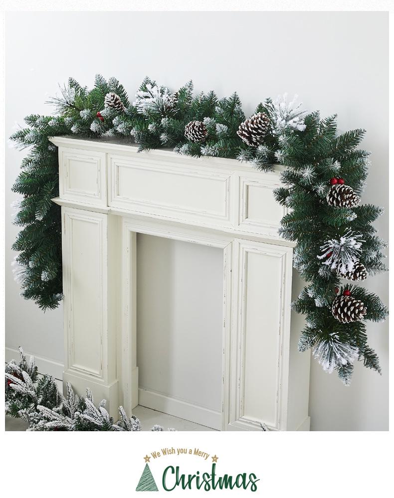 Christmas Snowflake Garland for Hotels, Malls, Windows, Doors & Stair Handrails