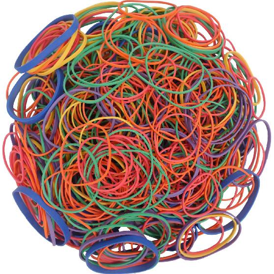 Rubber Bands Assorted Size Multicolor 0.5 Lb/227g Rubber Bands for School Home Office Supplies Size#16,size18,size19,size32,size33,size64