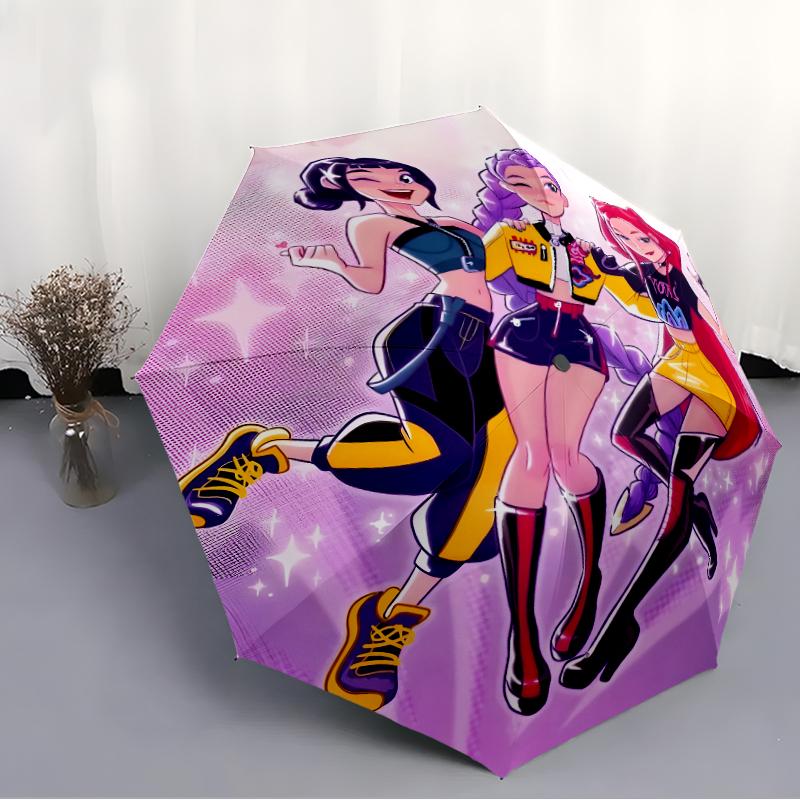 1pc KPop Demon Hunters15 Umbrella, Sun Protection, And UV Shielding. It Has Eight Sturdy Ribs for Outdoor Use And Perfect Gift