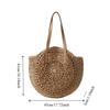 Round Straw Tote Bag Handmade Woven Shoulder Bag Trendy Straw Weave Bag  Travel
