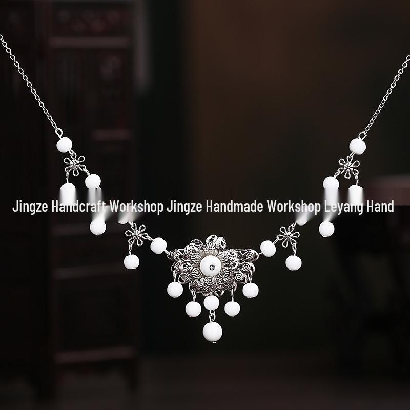 Лобная цепочка-корона с подвеской в древнем стиле