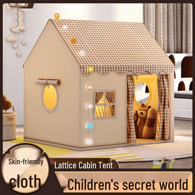 Kids Princess Castle Indoor Tent Bed & Playhouse Tent with Curtain хаки