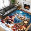 Christmas Printed Square Area Rug Soft Non Slip Floor Carpet For Bedroom Holiday Gift