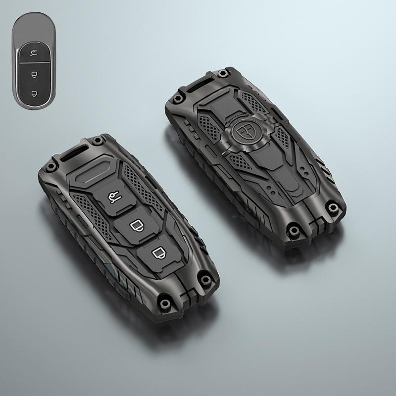 Styling Mouldings Zinc Alloy Car Smart Remote Key Cover Case Protector Holder Shell Bag For Leapmotor T03 S01 C11 C01 Type Keych