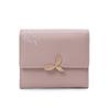 Ladies' Short Leaf Wallet, Embroidered Flower Wallet, Zipper Coin Student Multi functional Change Card Bag