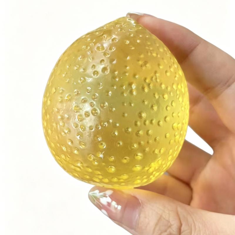 Transparent Lemon Maltose Squishy Toy Soft Slow Rising Fruit Squishy Ball Stress Relief Fidget Toy for Anxiety Gift Desk Decor