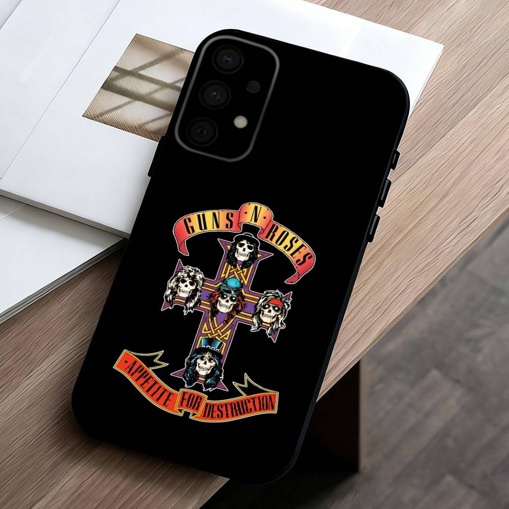 Band G-Guns-S N R-Roses  phone Case For Samsung Galaxy A73,A72,A71,A70,A53,A52,A51,Others Soft Black Shell