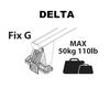 DR PK8 2023 Roof Rack - Black Aluminum Delta 135cm, Mounting On the Edges