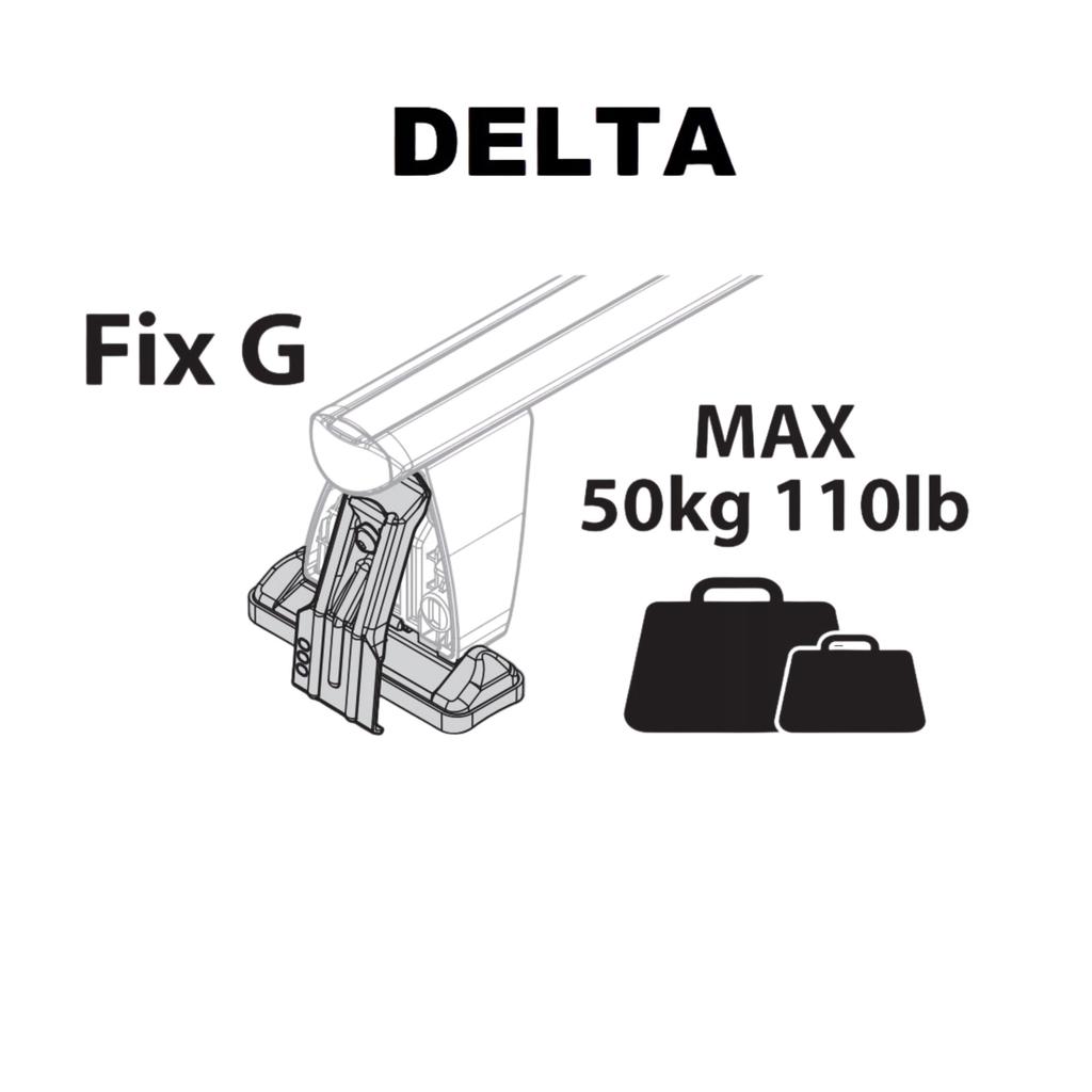 DR PK8 2023 Roof Rack - Black Aluminum Delta 135cm, Mounting On the Edges
