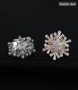 High-End Japanese Korean Snowflake Brooch for Women: Gold-Plated with Micro-Inlaid Zircon, Anti-Exposure Pin
