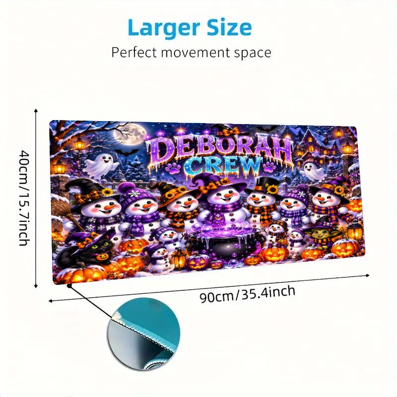 Pumpkin Happy Halloween Color Mouse Pad Large Gaming Table Cushion Non-slip Laptop Tablet Big Mousepad XXL Mat Mini PC Playmat With Lock edge