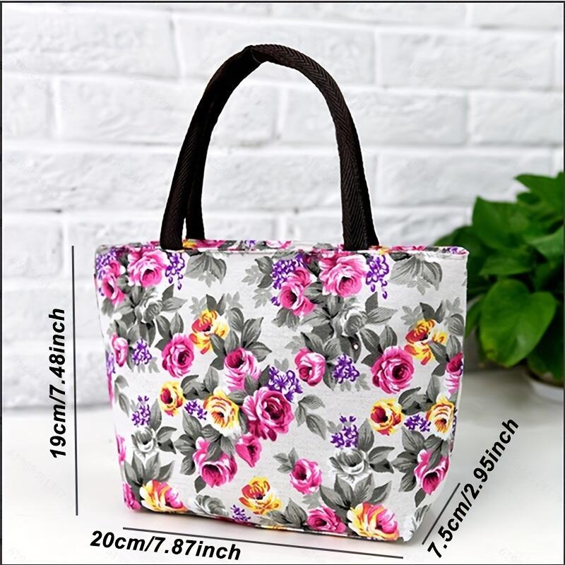 Vintage Printed Tote Bag for Women Fashion Large Capacity Shopping Shoulder Handbag