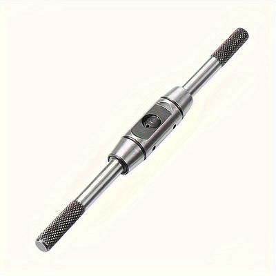 1/2pcs Adjustable Ratchet Tap Wrench with Extended Handle - Durable All-Steel Manual Threading Tool for Home DIY Projects