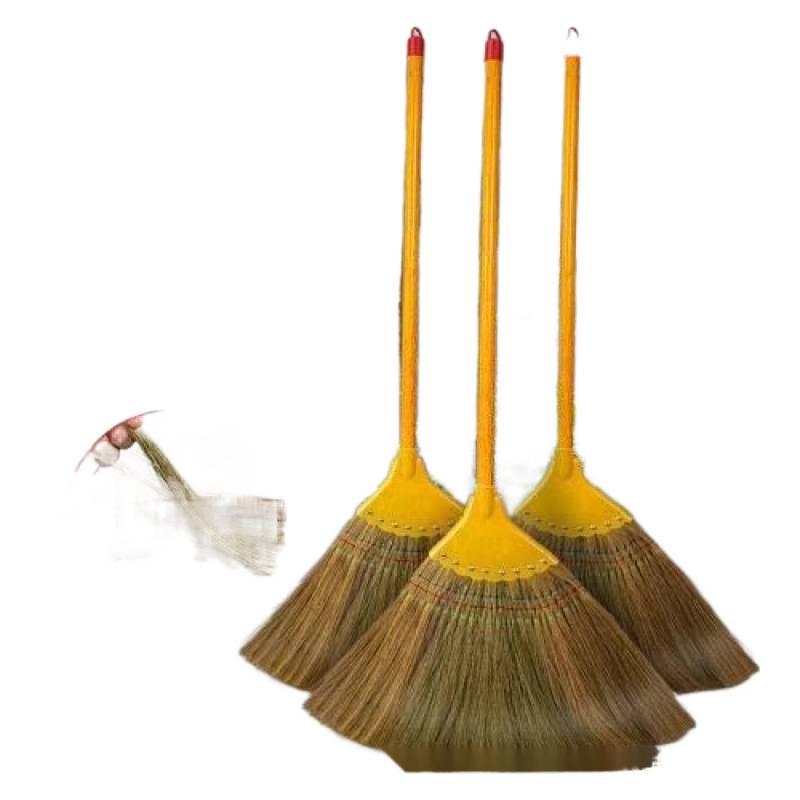 Old-Fashioned Sorghum Stalk Broom: Soft Bristles, Non-Stick Hair, Ideal for Home & Courtyard Sweeping