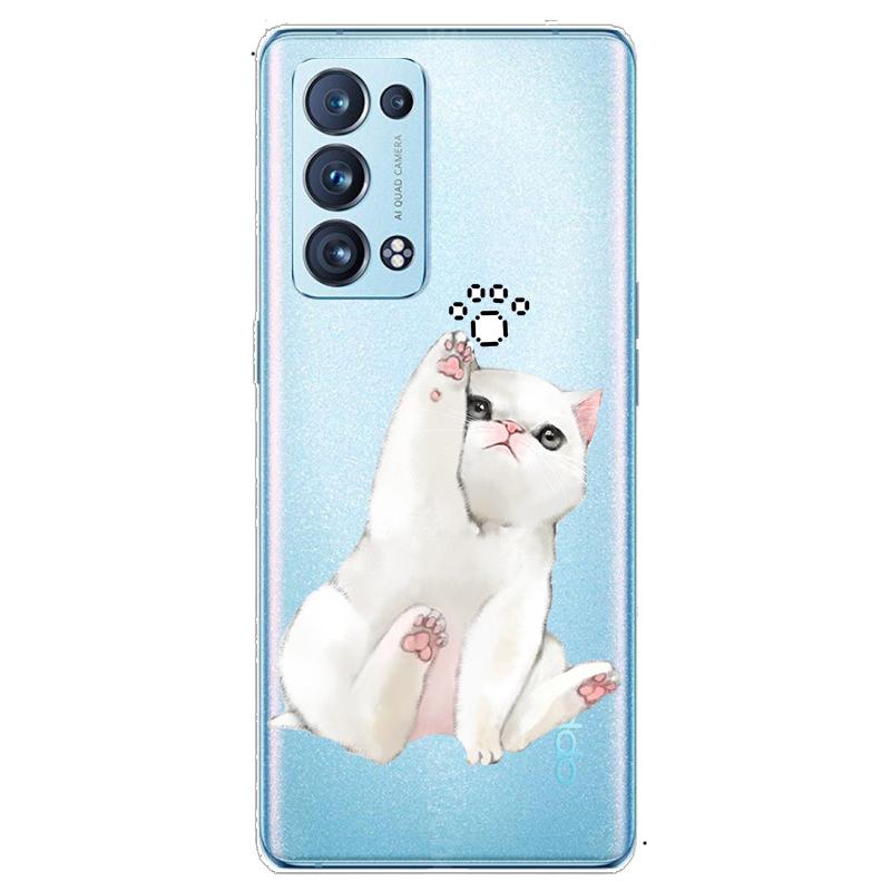 

For OPPO Reno 6 Pro Case Reno6 Pro+ Flower Clear TPU Soft Silicone Transparent Back Case for OPPO Reno 6 Pro Plus 5G Cover Reno6 -Oppo Reno 6 5G