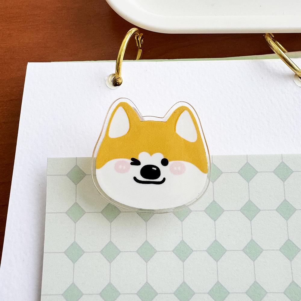 

Декоративные подарочные зажимы с изображением животных из мультфильмов INS - Милые зажимы с изображением тюленей для студентов Puppy Akita