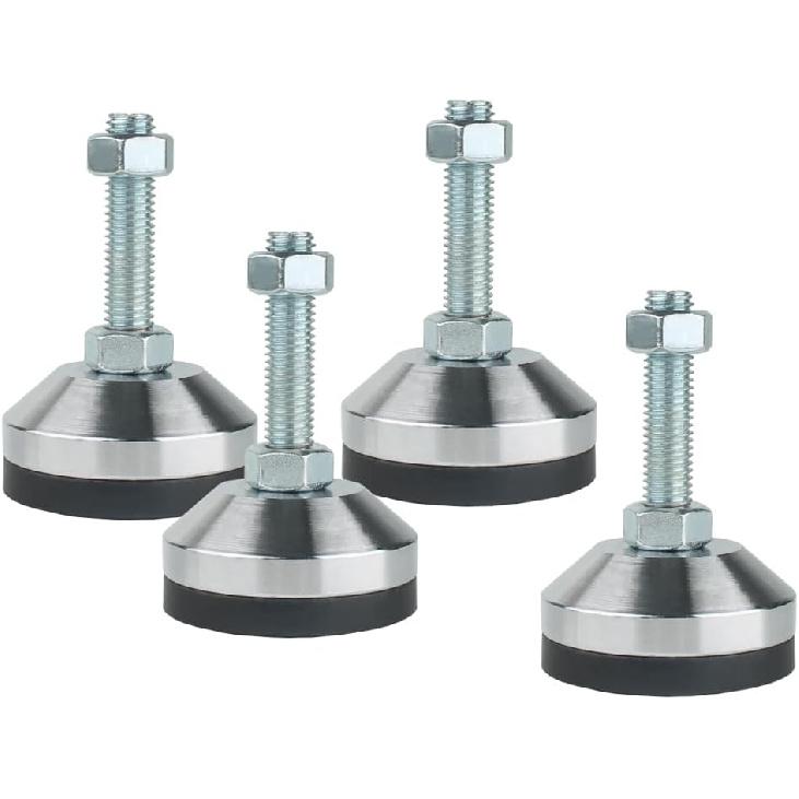 Heavy Duty Leveling feet,Machine Leveling feet 2.36" Dia Base,Leg Leveler M12 Thread, 1300 Lb Capacity,Capacity for Machine,Workbench, Cabinet & More