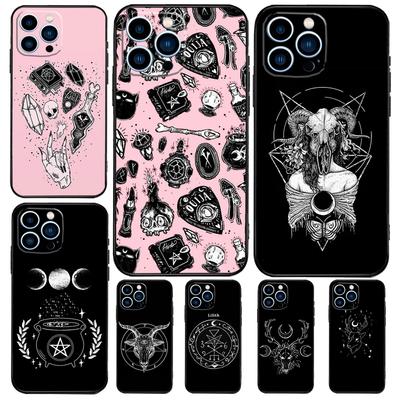 Funda de Pentagrama Oculto de Brujería Para iPhone 15 16 14 13 12 11 Pro Max Plus X XR XS Max 12 13 Mini Cubierta de Parachoques Blando