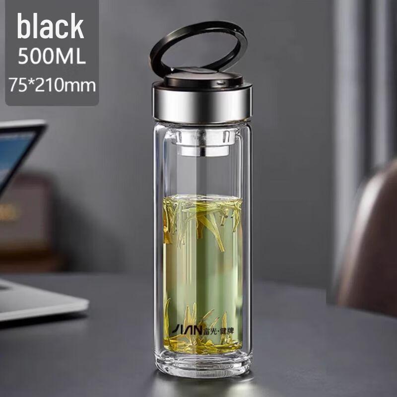 Fuguang Double-Layer Borosilicate Glass Tea Tumbler