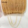 2.5mm/3mm Thin Chains 14k Gold Plated DIY Necklace Bracelet Extension Chain Jewelry Making Accessories