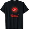 Kisses N Dream Saying Slogan Funny Sexy Mouth Lip Skirt Retro T-Shirt