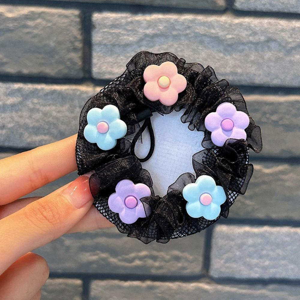 Adjustable Girls Elastic Hair Net Fashion Headdress Hair Bun Cover Sweet Ballet Hair Net  Kids