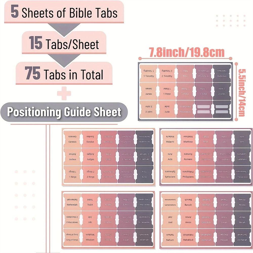 Removable Bible Index Writable Bible Label Book Accessories Bible Sticker Bookmark