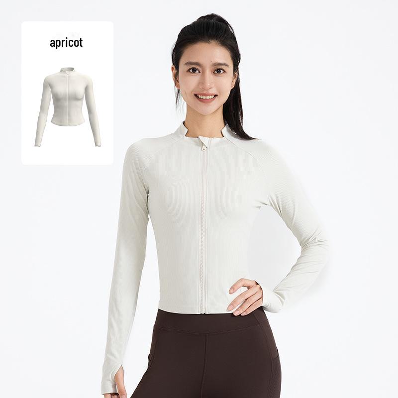 

Женская куртка для йоги на молнии Juyitang - облегающий спортивный топ с длинным рукавом M