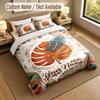Autumn Harvest Theme Personalized 3Pcs Bedding Set Custom Text & Name 1 Sheet 2 Pillowcases Household Bedding 1pc
