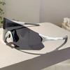 Outdoor Sports Sunglasses Men Oversized Mirror Riding Goggles Trendy Cycling Shades for Women and Men UV Protection